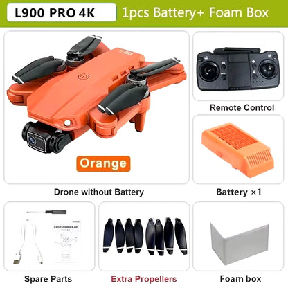 L900 Pro GPS Drone 4K Professional HD Dual Camera 5G Wifi Photography Brushless Foldable Quadcopter RC Distance 1.2KM Drones