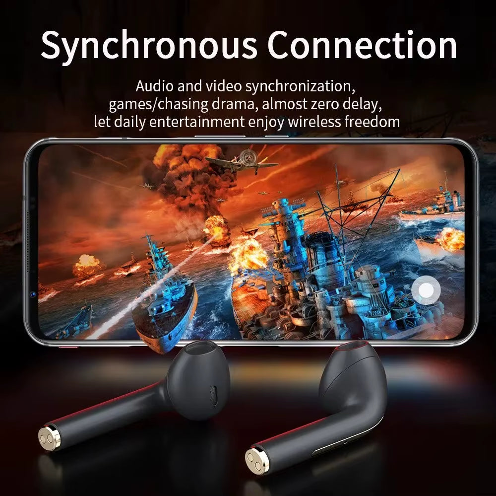 J18 Wireless Bluetooth Earphones Hifi in Ear Stereo Soundtrack Microphone Waterproof Touch Noise Reduction Earphones