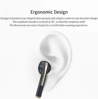 J18 Wireless Bluetooth Earphones Hifi in Ear Stereo Soundtrack Microphone Waterproof Touch Noise Reduction Earphones